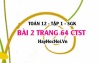 Bài 2 trang 64 Toán 12 tập 1 Chân trời sáng tạo